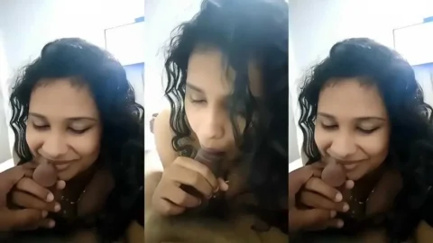 MMS of Curly Hair Mallu Girlfriend Sucking Boyfriend s Cock and Swallowing Cum hot sex
