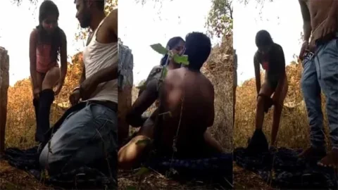 Valentine's Day College Girl Rides Cock In The Forest Mms