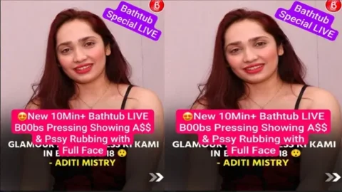Aditi Mistry New 9Min Live Huge Boobs Pressing Showing Ass Pssy Rubbing with Full Face