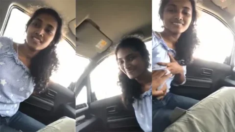 Nice Shape Figure Babe Inside Car With Boyfriend