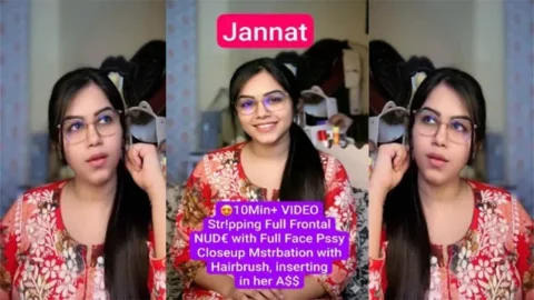 Jannat Beautiful Model Latest Premium Live Stripping Full Frontal Nude with Full Face