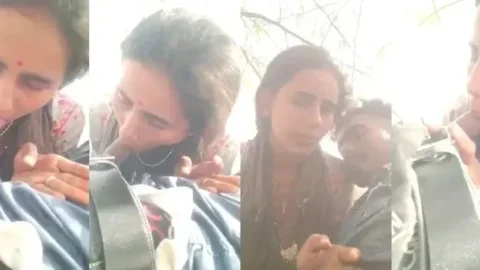 Cheating Desi Bhabhi Slobbers All Over Lover s Cock In Blowjob MMS hot sex