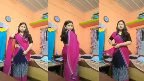 Shy Desi Babe Saree Blouse Off Big Boobs MMS
