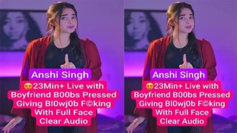 Anshi Singh Deep Throat Blowjob Fucking Cam Shower with Full Face Clear Audio
