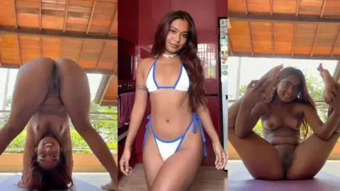 Mia Z Naked Yoga Session MMS Spreads Wet Pussy Asshole hot sex