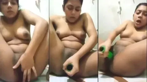 Desi GF MMS Fucks Dildo Shows Hairy Pussy Big Tits hot sex