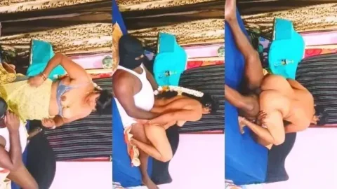 Masked Telugu Aunty Giving Sloppy Blowjob and Rough Standing Fuck hot sex