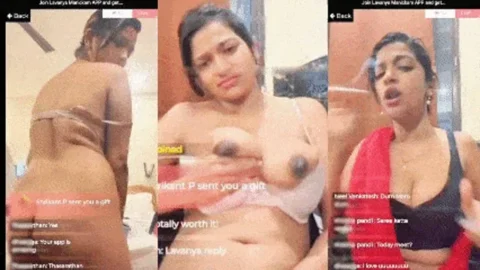 Model Lavanya Manickam Nude Smoking in Live chat