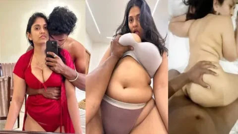 Indian Cheater Milf Red Wearing Nude Fucking Cum on Pussy