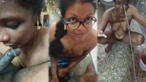 Tamil Young Wife Milky Boobs Piss on Cum in Mouth