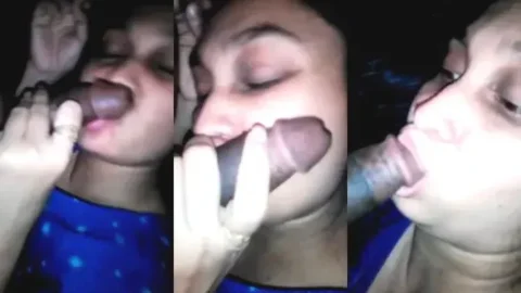 Desi Girlfriend Gags on Massive BBC in Interracial Blowjob MMS hot sex