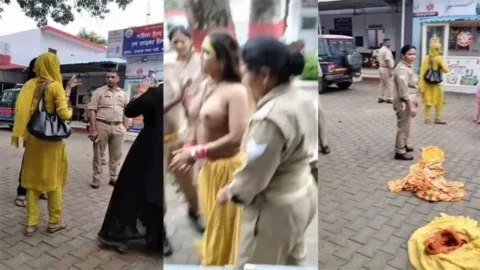 A Woman Walked Around Naked At The Police Station Nude