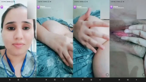 Shy desi bhabhi secretly flashes big boobs and spreads hairy pussy on video call hot sex