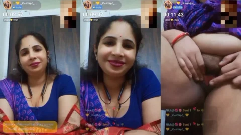MMS of Desi Wife Popping Big Boobs Out of Saree on Live Cam hot sex