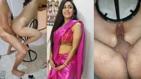 Desi MILF aunty nude gets rough chair fuck in sex tape hot sex