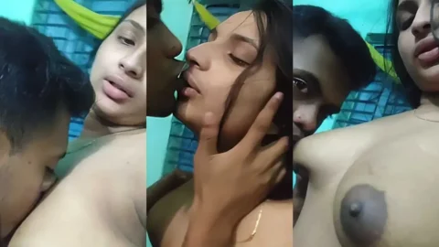 MMS of Desi Village GF Getting Her Boobs and Hard Nipples Sucked hot sex