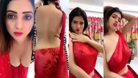 Desi Aunty MMS Gets Topless, Hard Nipples Poke Through Her Saree hot sex