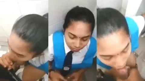 Desi Teen Schoolgirl Uniform Blowjob MMS Girlfriend Sucks Cock hot sex