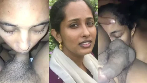 Cheating Mallu Aunty Eats Ass and Gives Slopy Blowjob in MMS hot sex