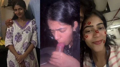 MMS of Desi Girlfriend Giving Sloppy Blowjob Before Hardcore Fucking hot sex