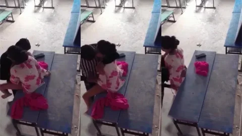 Young Desi Teacher Fucked on School Bench Mms