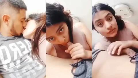 Desi Girlfriend Nude Session Sloppy Blowjob To BF hot sex