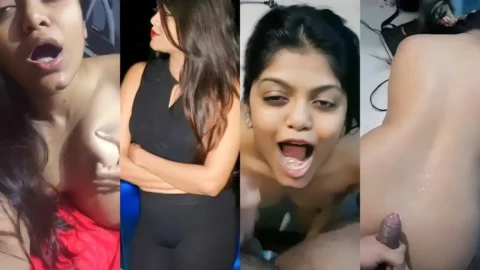 Horny desi girlfriend gets tight pussy pounded and takes a huge facial cumshot hot sex