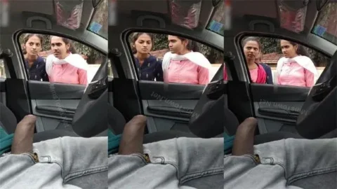 Guy Flash Dick Infront Of College Girls Inside Car