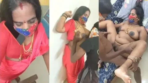 Masked Desi Bhabhi Threesome Sex with Devar MMS hot sex