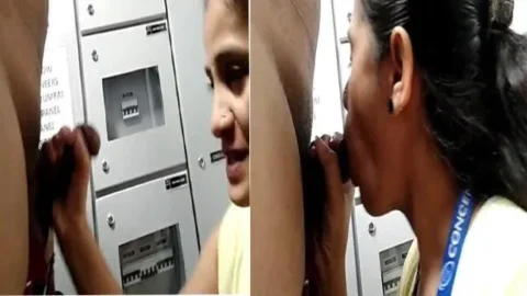 Desi Bhabhi Affair Wid Colleague Sucking Fucking in Office