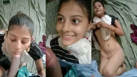 Sex Tape of Desi GF Giving Sloppy Blowjob and Posing Nude hot sex