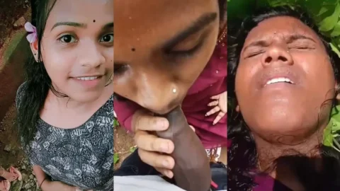 Desi GF Outdoor Blowjob and Rough Fucked by Boyfriend hot sex