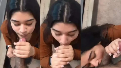 MMS of Cute Nepali Girlfriend Giving Sloppy Blowjob and Handjob hot sex