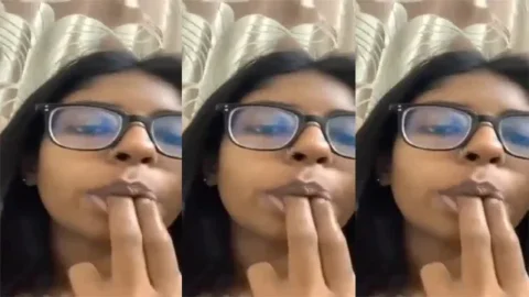 Nasty Girl Licking Finger After Fingering Asshole