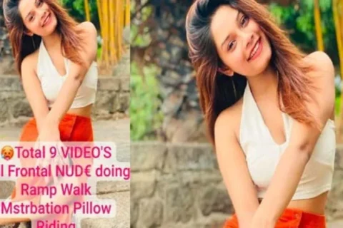 Horny Insta Model Practising Ramp Boobs Pressing Masturbation