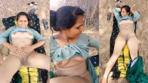 Village Bhabhi Shaved Pussy Outdoor Fingering By Lover Video
