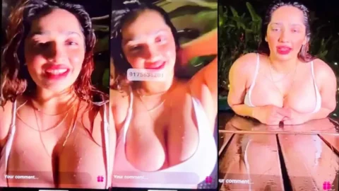 Aditi Mistry Nude Live Stripping in Open Pool Leaked Video