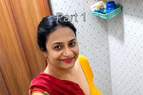 Indian Bhabhi Mita Das Dey Leaked Videos Bathing In Saree Her Boobs Shows Part 1