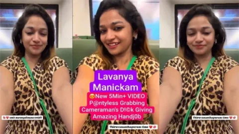 Lavanya Manickam Grabbing Cameraman Dick K!ssing Giving Amazing Handjob with Full Face