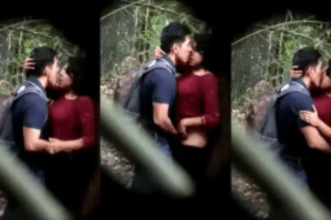 Desi Couple s Hidden Forest Finger Play