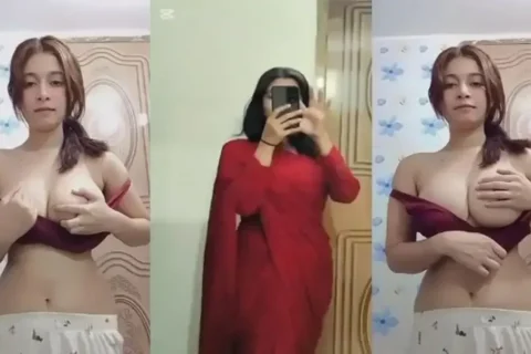Desi girlfriends hot secret boob press in private Sex Video