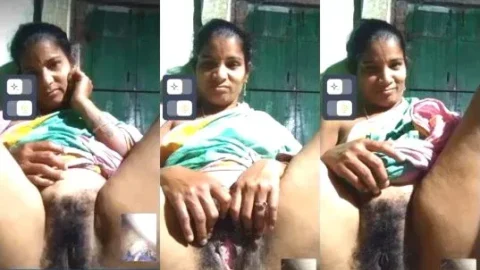 Leaked VC of Horny Desi Wife Spreading Hairy Pussy and Big Boobs