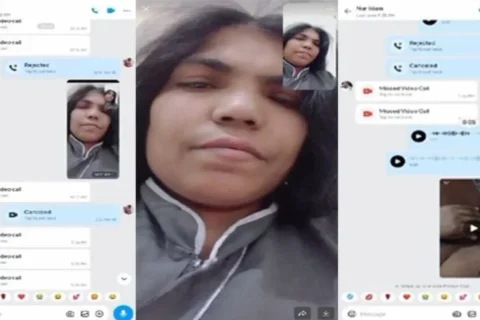 Aunty Fingering Show on Videocall Orgasm