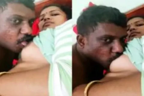 Sucking boobs of cheating wife on cam