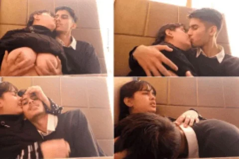 Cafe Couple Viral Video Naughty Smooch Boob Play In Public