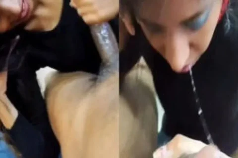 Lankan whore sucking dick of her client