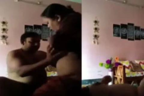 Wife boob press and pussy fucking desi couple sex