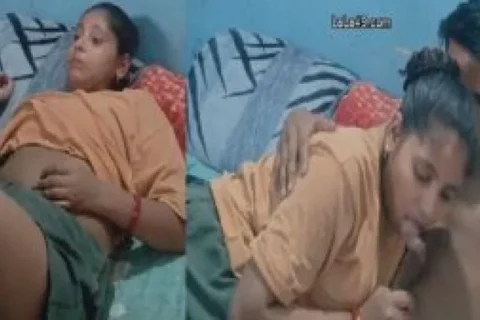 Bhabhi kissing young boy and taking his big dick