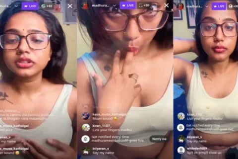 Tamil insta fame madhumeetha hot spicy live chat HD Sex Video XXX