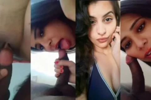 Sexy Girl Passionately Giving BJ Fucking